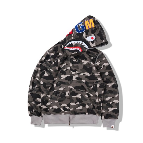 Bape shark head hoodie hotsell